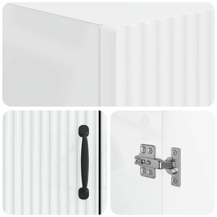 Dulap pentru toaletă HOORN Alb foarte lucios 66 x 25,5 x 190 cm WALTI