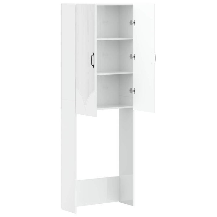 Dulap pentru toaletă HOORN Alb foarte lucios 66 x 25,5 x 190 cm WALTI