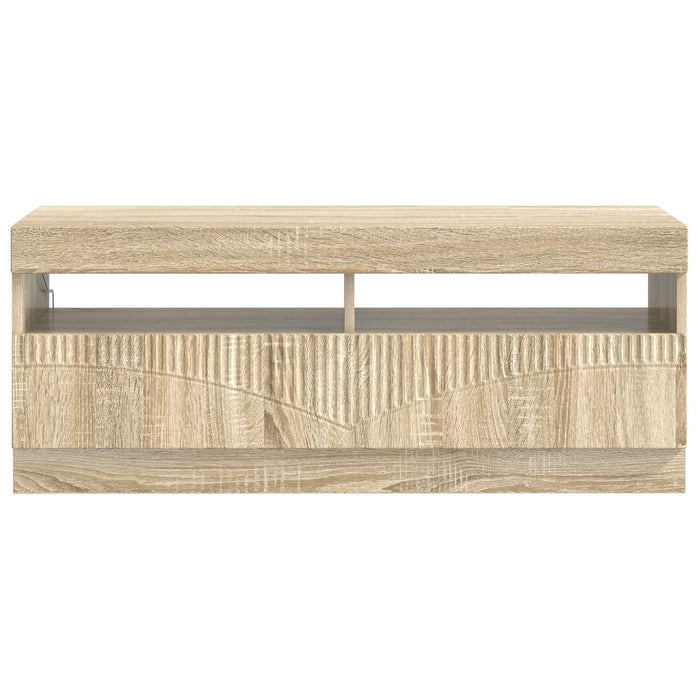 Cabinet TV cu LED Stejar Sonoma Lemn prelucrat WALTI