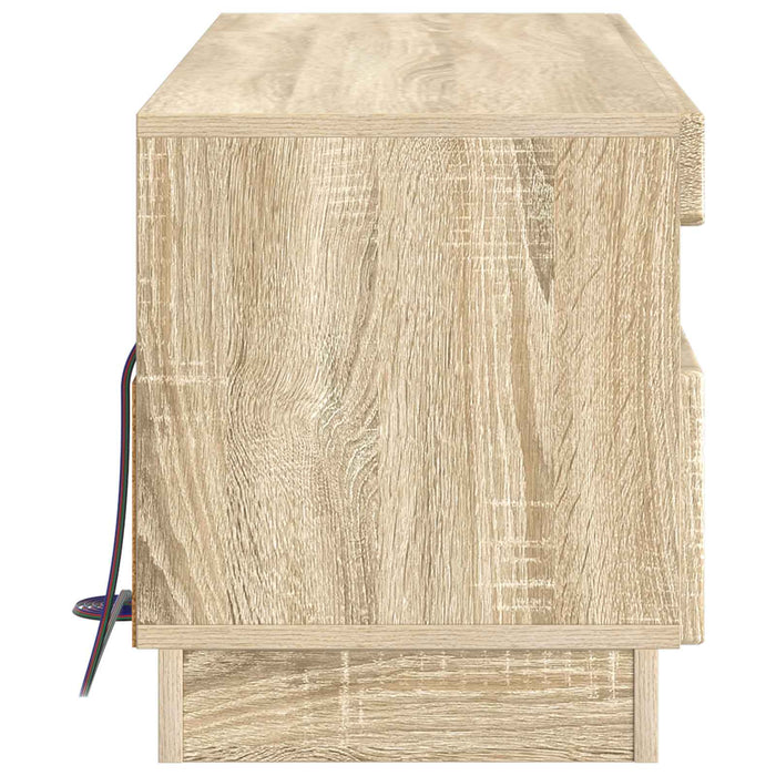 Cabinet TV cu LED Stejar Sonoma Lemn prelucrat WALTI