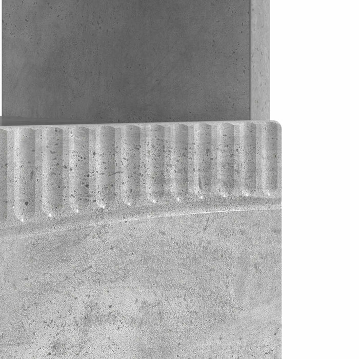 Cabinet TV cu LED Gri Beton Lemn prelucrat WALTI