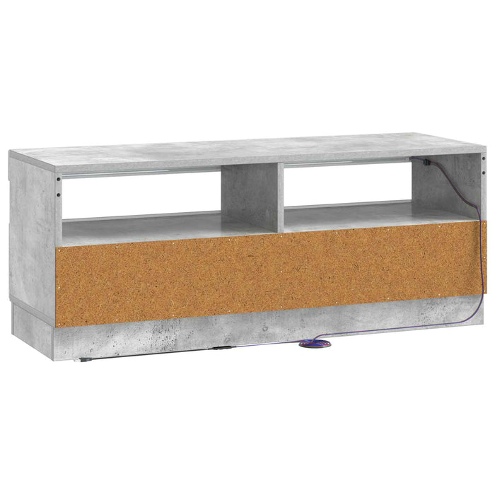 Cabinet TV cu LED Gri Beton Lemn prelucrat WALTI