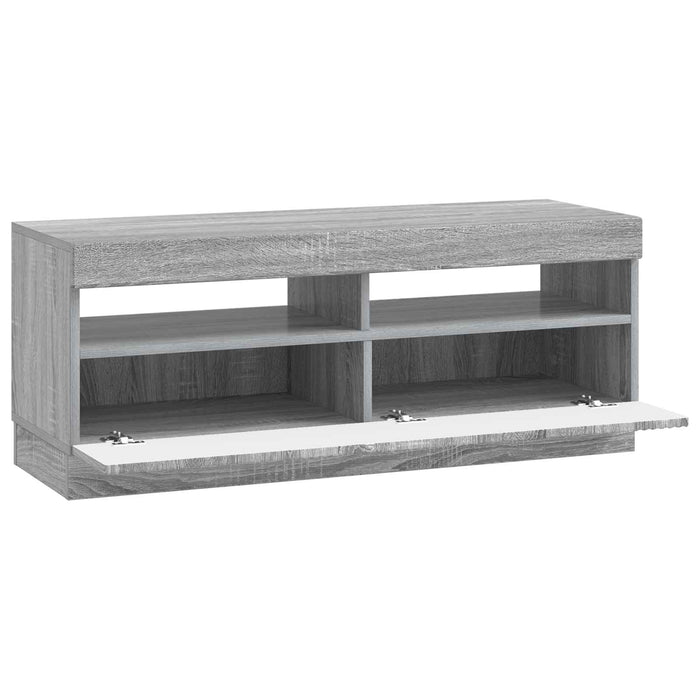 Cabinet TV cu LED Sonoma gri Lemn prelucrat WALTI