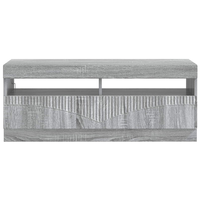 Cabinet TV cu LED Sonoma gri Lemn prelucrat WALTI