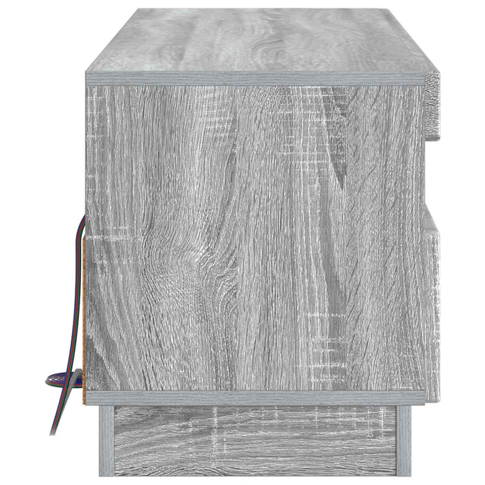 Cabinet TV cu LED Sonoma gri Lemn prelucrat WALTI
