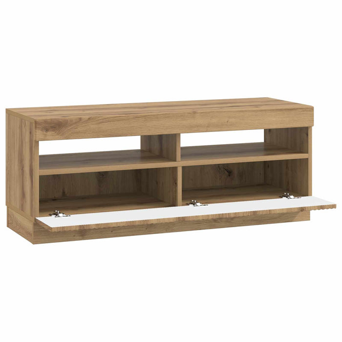 Cabinet TV cu LED Stejar Artizanal Lemn prelucrat WALTI
