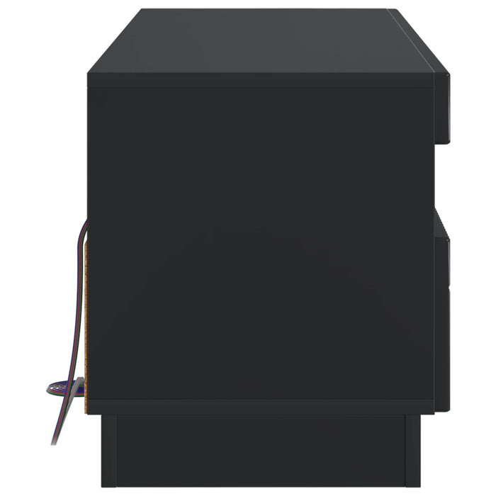 Cabinet TV cu LED Negru Lemn prelucrat WALTI