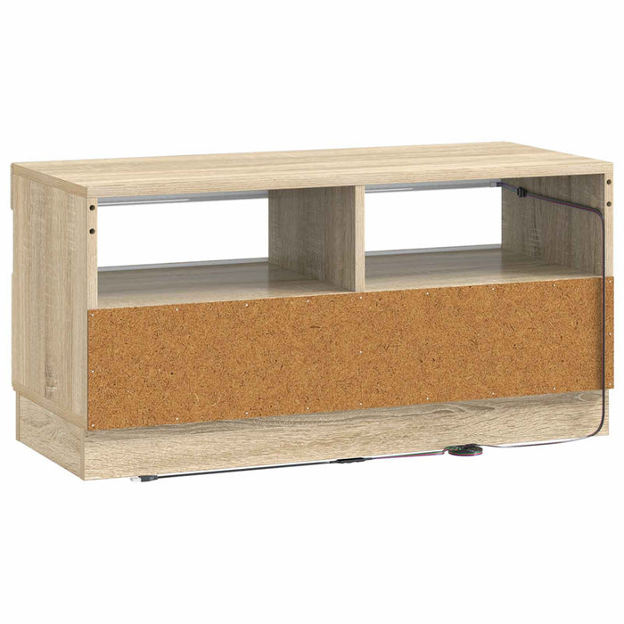 Cabinet TV cu LED Stejar Sonoma Lemn prelucrat WALTI