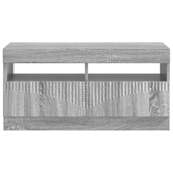 Cabinet TV cu LED Sonoma gri Lemn prelucrat WALTI