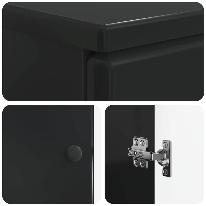 Dulap pentru Chiuveta de Baie BREDA Negru 59,5 x 31,5 x 59 cm - WALTI WALTI