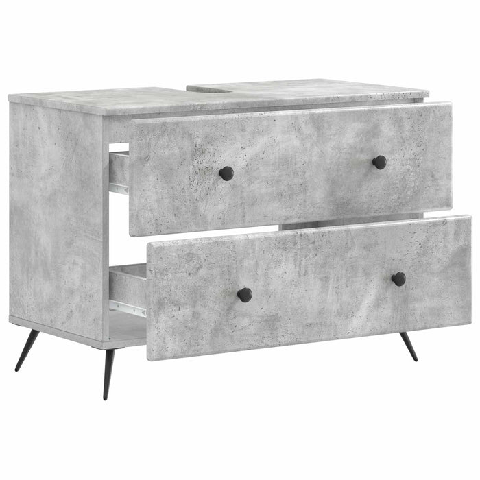 Dulap pentru Chiuveta de Baie BREDA Gri Beton 82 x 41 x 59 cm - WALTI WALTI