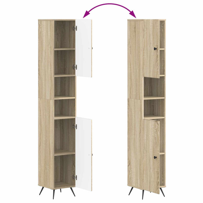 Cabinet de Baie cu Raft Deschis BREDA Stejar Sonoma WALTI
