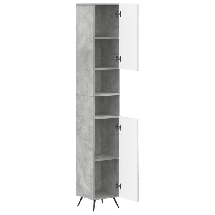Cabinet de Baie cu Raft Deschis BREDA Gri Beton WALTI