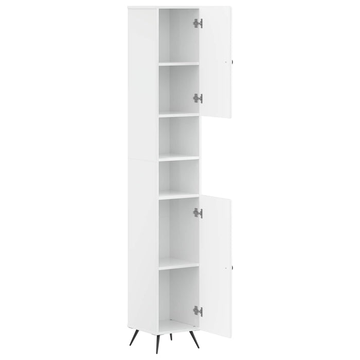 Cabinet de Baie cu Raft Deschis BREDA Alb foarte lucios WALTI