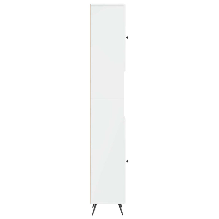 Cabinet de Baie cu Raft Deschis BREDA Alb foarte lucios WALTI