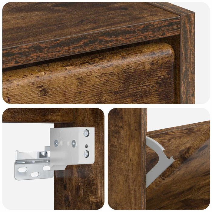 Dulap pentru pantofi montat pe perete BREDA 71 x 17 x 43 cm WALTI