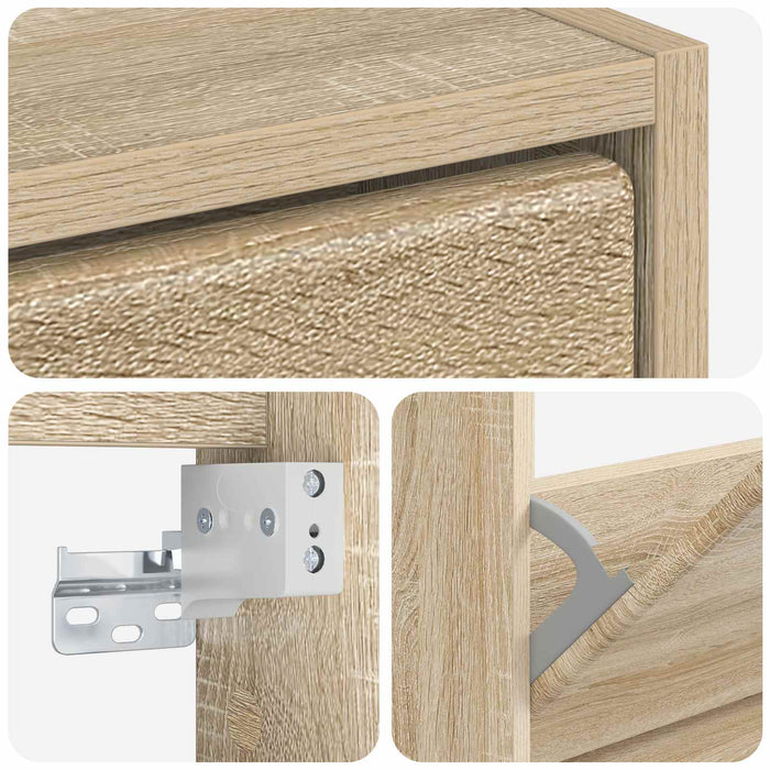 Dulap pentru pantofi montat pe perete BREDA 71 x 17 x 86 cm WALTI