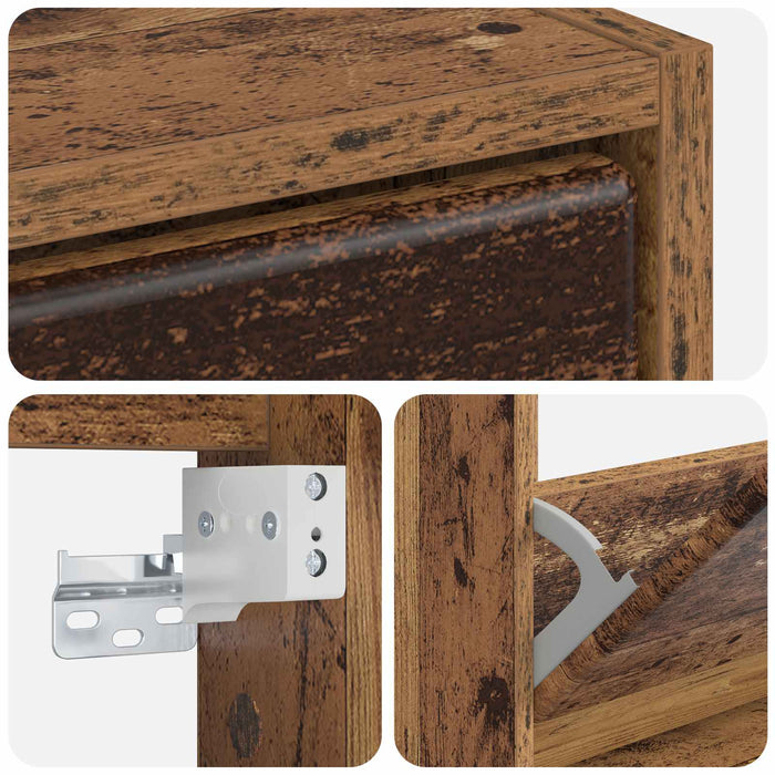 Dulap pentru pantofi montat pe perete BREDA 71 x 17 x 86 cm WALTI