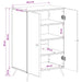Dulap pentru pantofi BREDA 59,5 x 39,5 x 90 cm Lemn prelucrat - WALTI WALTI
