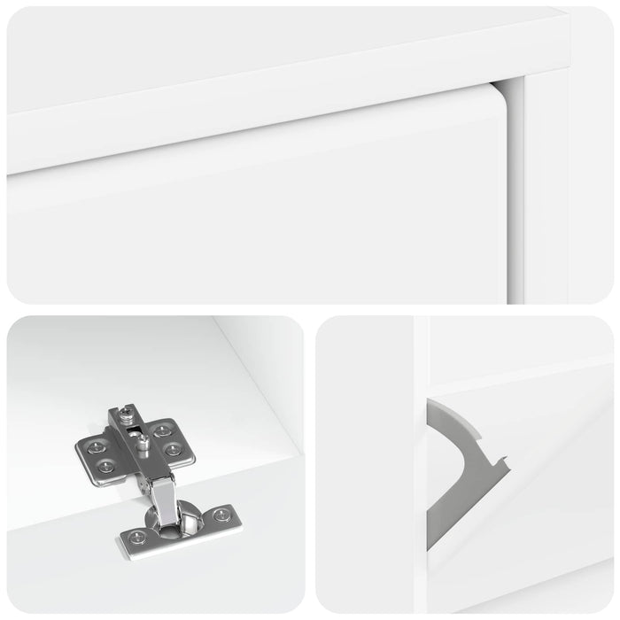 Dulap pentru pantofi BREDA 78 x 24 x 103 cm Lemn prelucrat Alb WALTI
