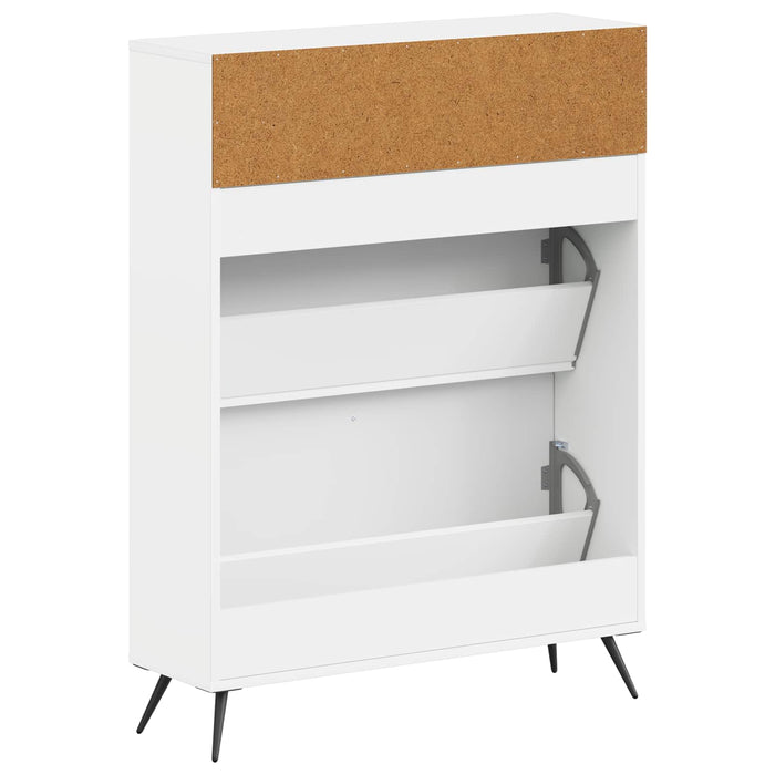 Dulap pentru pantofi BREDA 78 x 24 x 103 cm Lemn prelucrat Alb WALTI