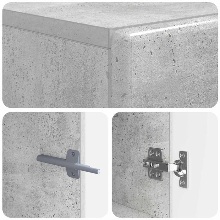 Cabinet TV Gri Beton Lemn prelucrat WALTI