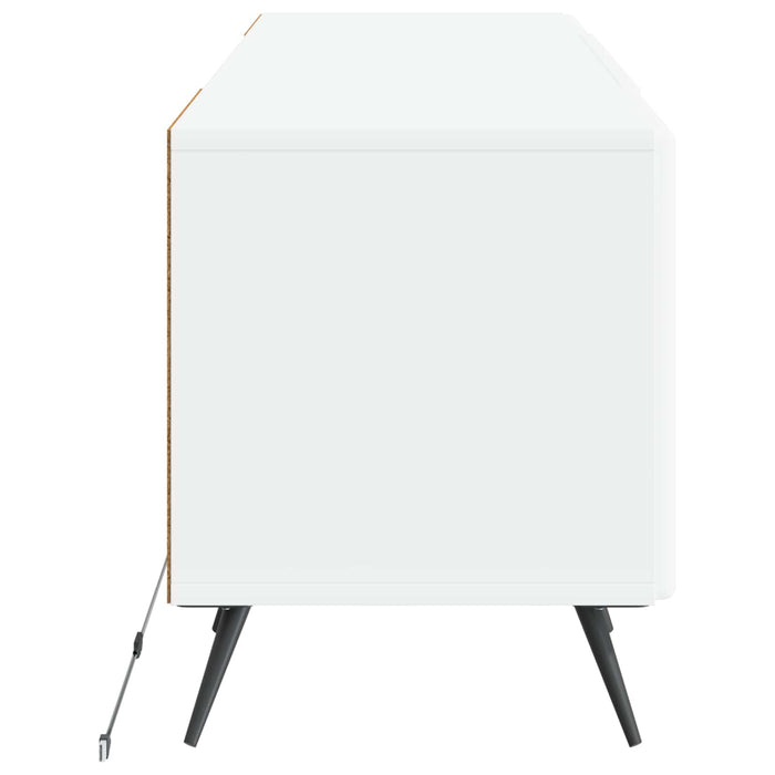 Cabinet TV cu LED Alb foarte lucios Lemn prelucrat WALTI