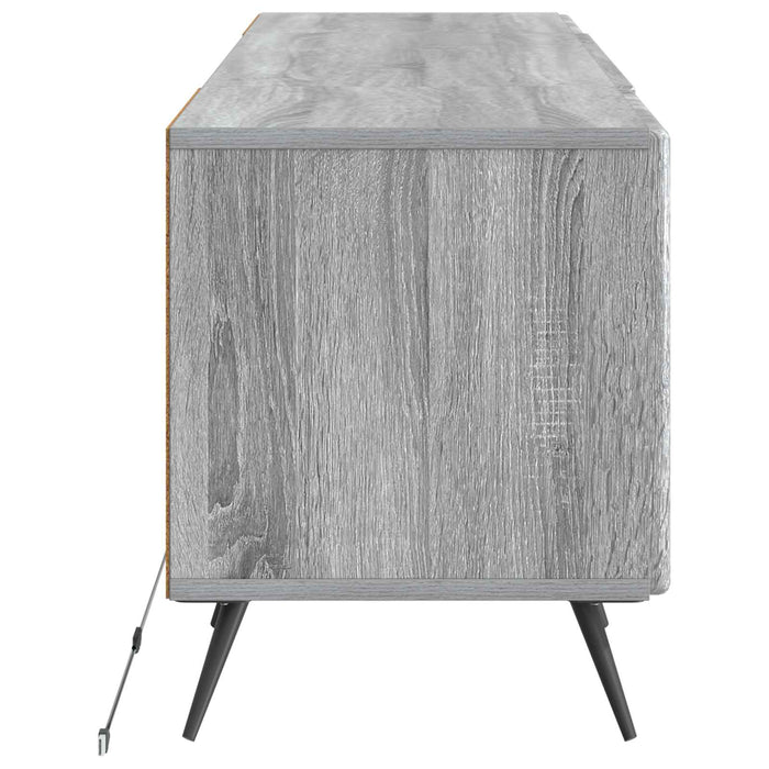 Cabinet TV cu LED Sonoma gri Lemn prelucrat WALTI