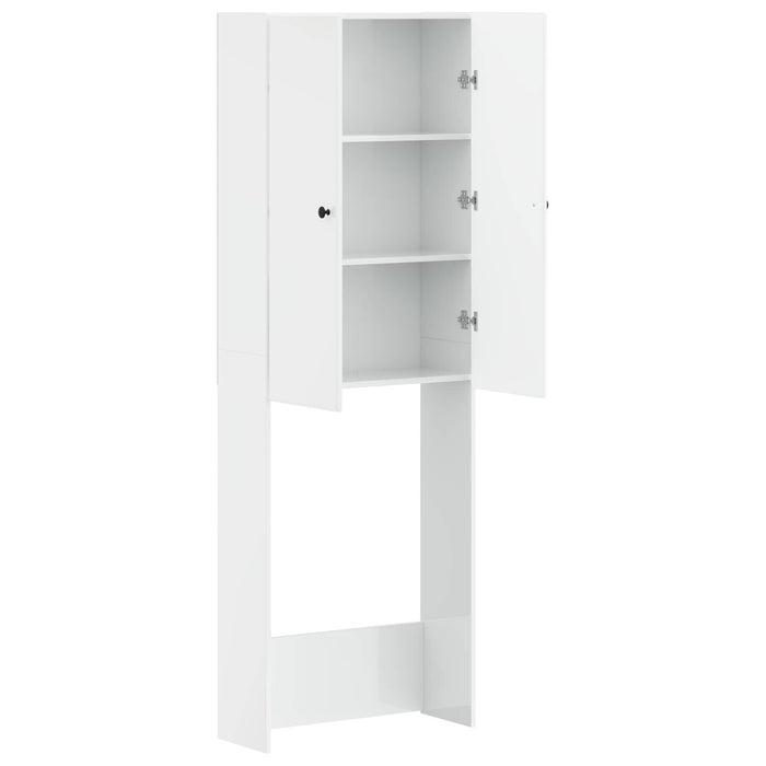Dulap pentru toaletă BREDA Alb foarte lucios 66 x 25,5 x 190 cm WALTI