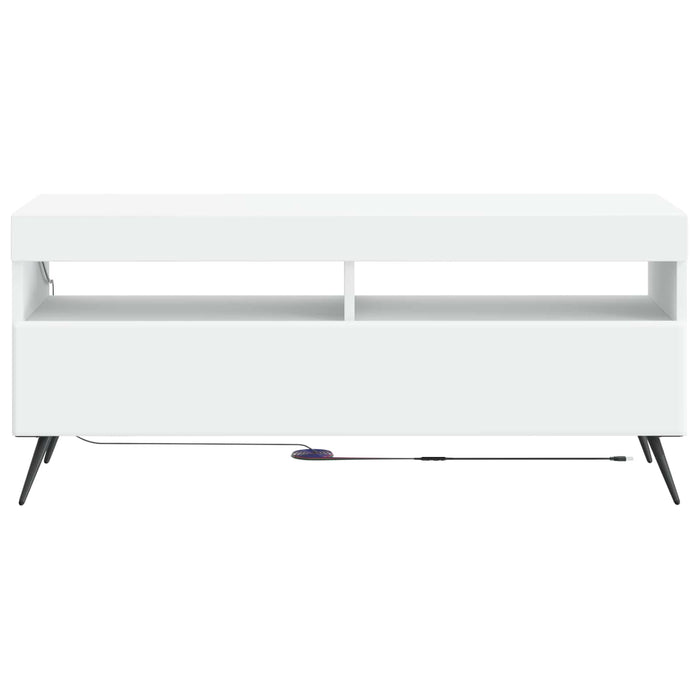 Cabinet TV cu LED Alb Lemn prelucrat WALTI