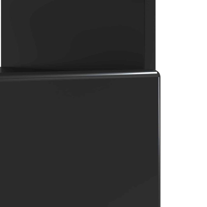 Cabinet TV cu LED Negru Lemn prelucrat WALTI