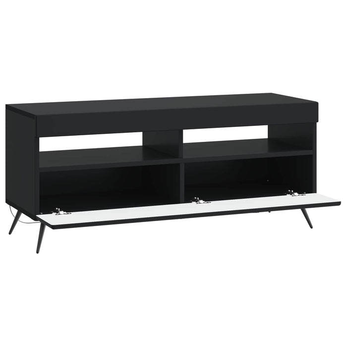 Cabinet TV cu LED Negru Lemn prelucrat WALTI