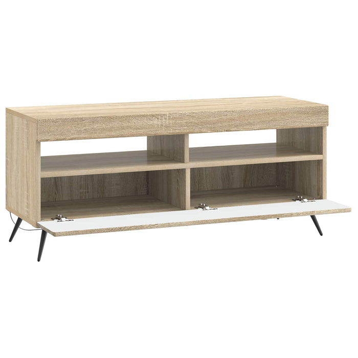 Cabinet TV cu LED Stejar Sonoma Lemn prelucrat WALTI
