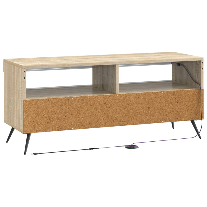 Cabinet TV cu LED Stejar Sonoma Lemn prelucrat WALTI