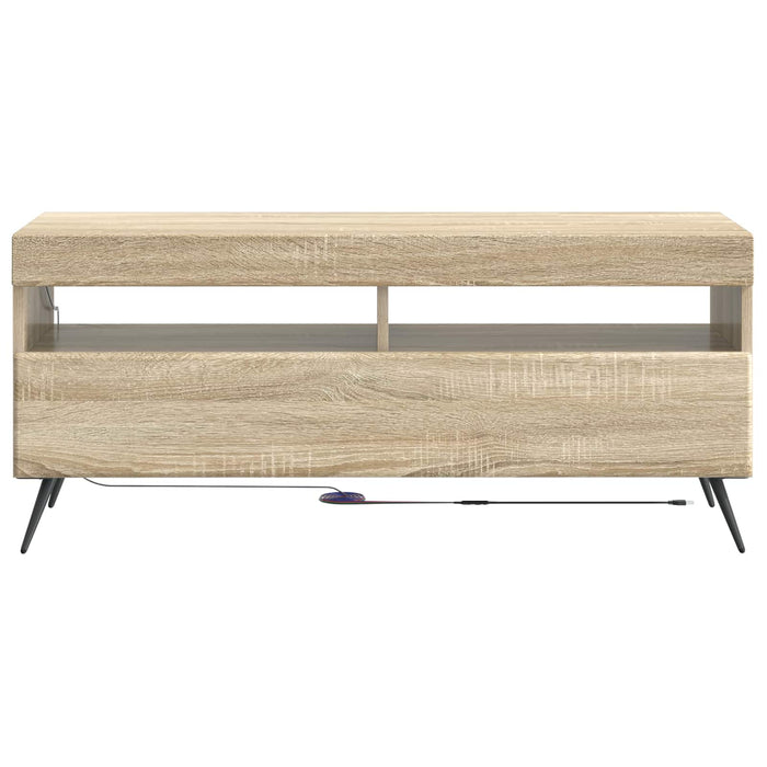 Cabinet TV cu LED Stejar Sonoma Lemn prelucrat WALTI