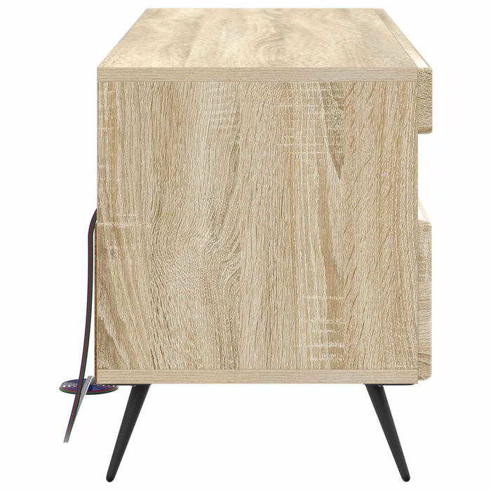 Cabinet TV cu LED Stejar Sonoma Lemn prelucrat WALTI