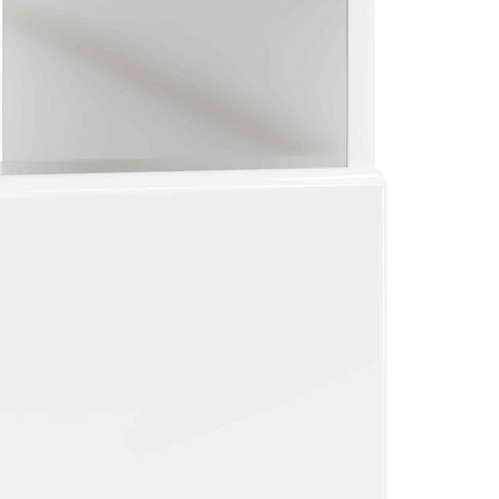 Cabinet TV cu LED Alb foarte lucios Lemn prelucrat WALTI