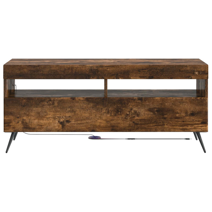 Cabinet TV cu LED Stejar fumuriu Lemn prelucrat WALTI