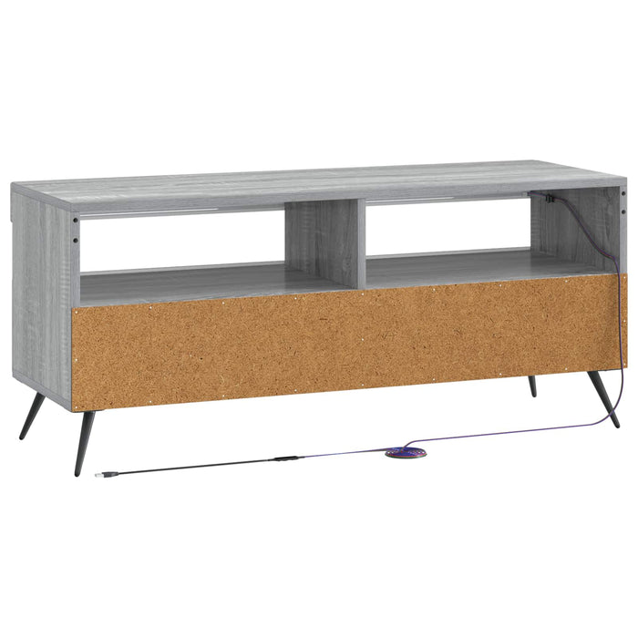 Cabinet TV cu LED Sonoma gri Lemn prelucrat WALTI