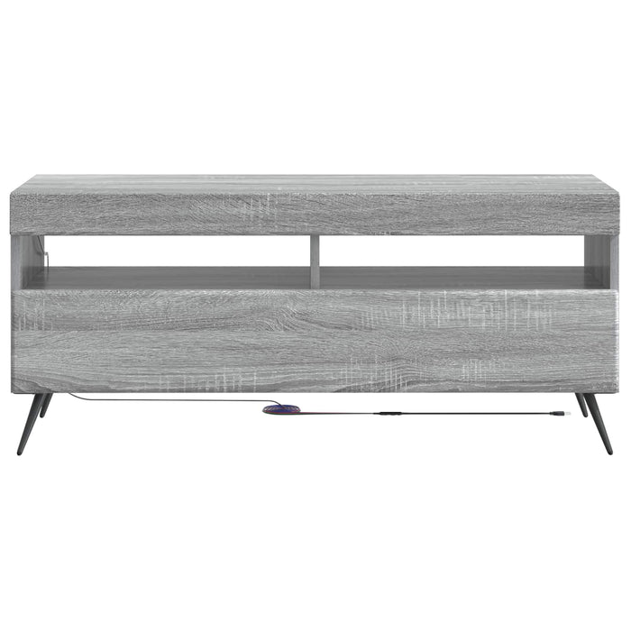 Cabinet TV cu LED Sonoma gri Lemn prelucrat WALTI