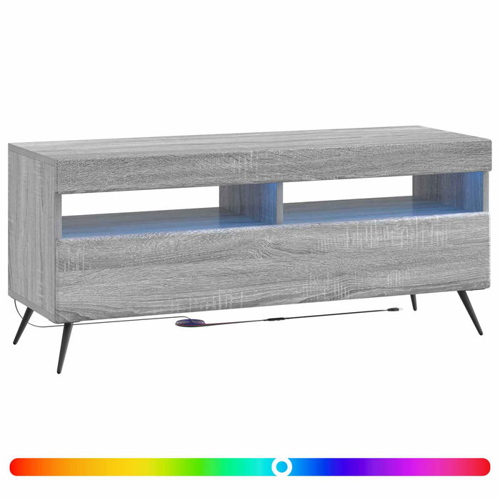 Cabinet TV cu LED Sonoma gri Lemn prelucrat WALTI