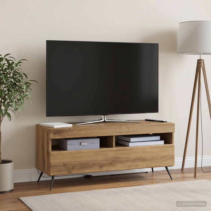 Cabinet TV cu LED Stejar Artizanal Lemn prelucrat - WALTI WALTI