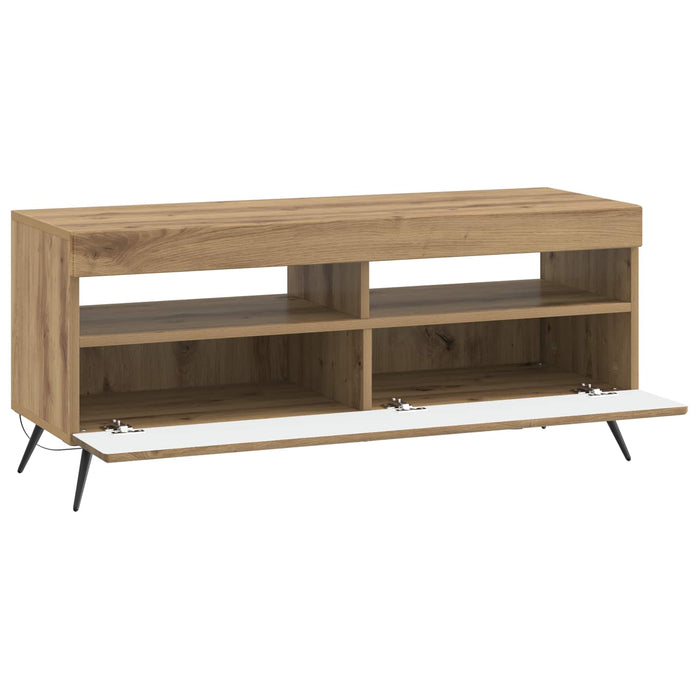 Cabinet TV cu LED Stejar Artizanal Lemn prelucrat - WALTI WALTI