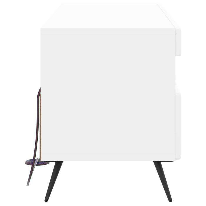 Cabinet TV cu LED Alb Lemn prelucrat WALTI