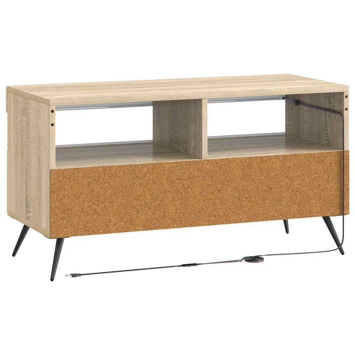 Cabinet TV cu LED Stejar Sonoma Lemn prelucrat WALTI