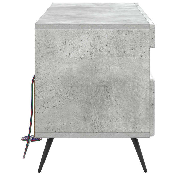 Cabinet TV cu LED Gri Beton Lemn prelucrat WALTI