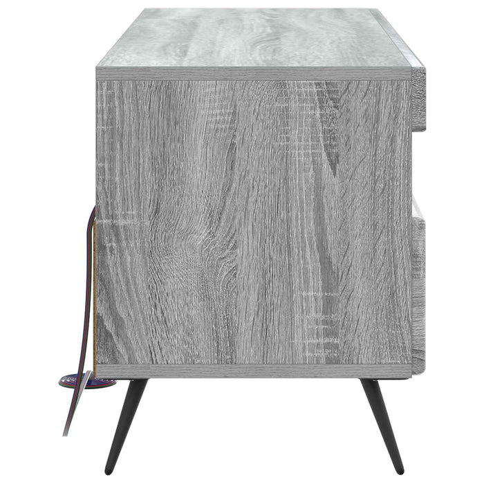 Cabinet TV cu LED Sonoma gri Lemn prelucrat WALTI