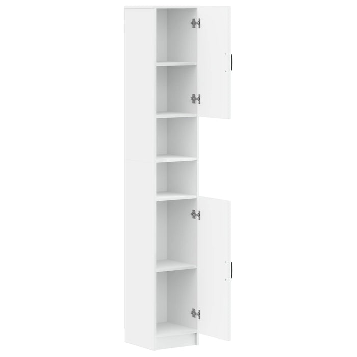 Cabinet de Baie cu Raft Deschis UTRECHT Alb 30 x 31 x 187 cm WALTI