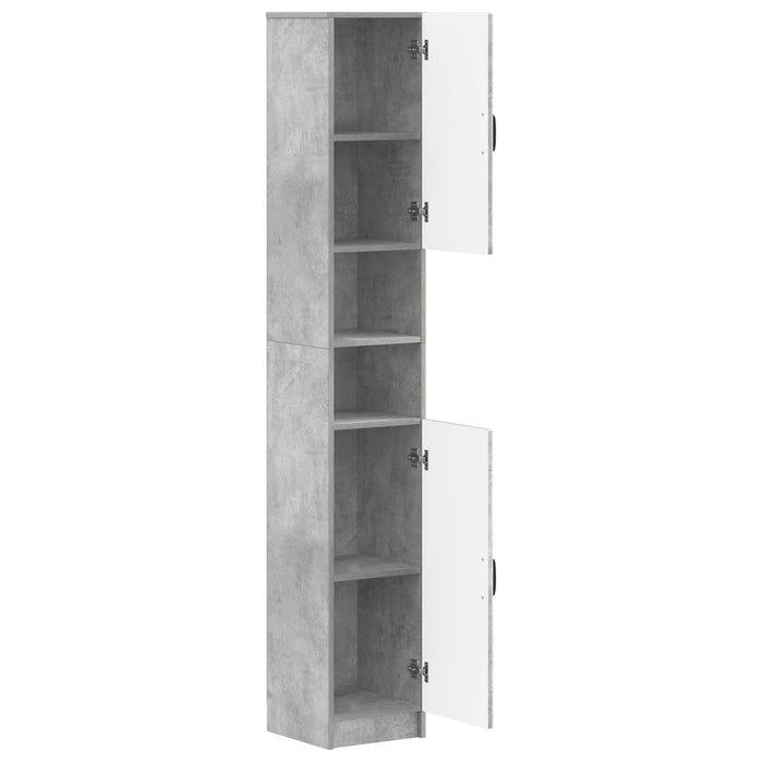Cabinet de Baie cu Raft Deschis UTRECHT Gri Beton WALTI