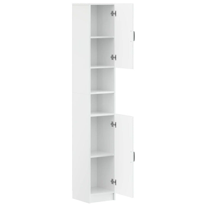 Cabinet de Baie cu Raft Deschis UTRECHT Alb foarte lucios WALTI